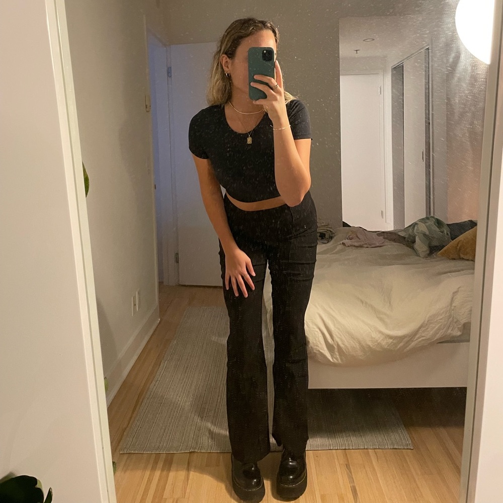 Garage black crayon pants